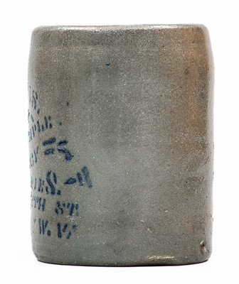 Wheeling, W. VA Stoneware Stenciled Advertising Canning Jar