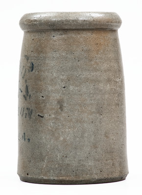 A. CONRAD / SHINNSTON, W. VA  Stenciled Stoneware Jar