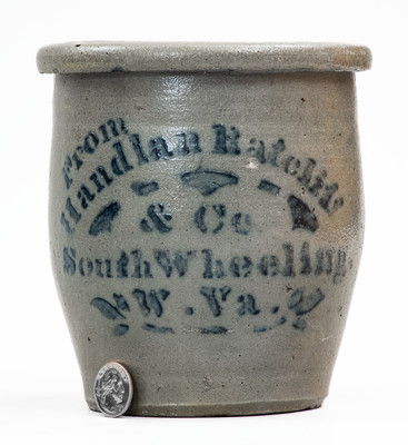 South Wheeling, W. VA Stoneware Advertising Jar