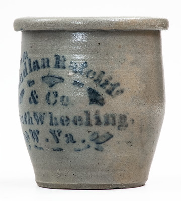 South Wheeling, W. VA Stoneware Advertising Jar