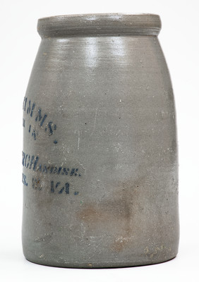 Very Rare ST. ALBANS, W. VA Stoneware Stenciled Canning Jar