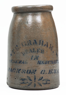Scarce JACKSON C. H., W. VA Stoneware Stenciled Canning Jar