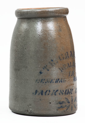 Scarce JACKSON C. H., W. VA Stoneware Stenciled Canning Jar