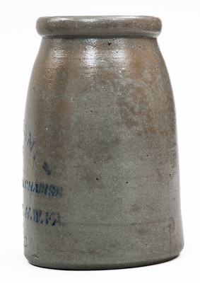 Scarce JACKSON C. H., W. VA Stoneware Stenciled Canning Jar