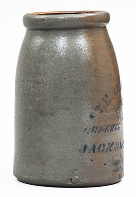 Scarce JACKSON C. H., W. VA Stoneware Stenciled Canning Jar
