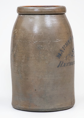 Very Rare MARMET MINING CO. / RAYMOND CITY, W. VA Stoneware Stenciled Canning Jar