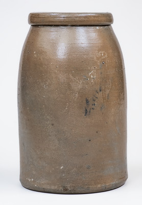 Very Rare MARMET MINING CO. / RAYMOND CITY, W. VA Stoneware Stenciled Canning Jar