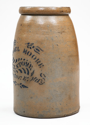Proctor, W. VA Stoneware Stenciled Canning Jar