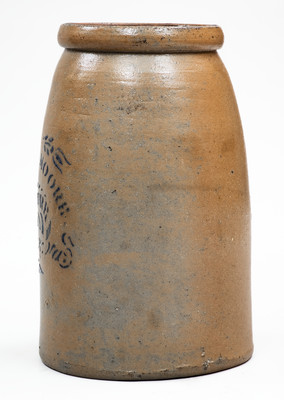 Proctor, W. VA Stoneware Stenciled Canning Jar