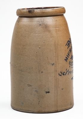 Proctor, W. VA Stoneware Stenciled Canning Jar