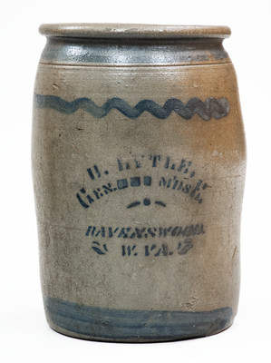 Rare RAVENSWOOD, W. VA Stoneware Advertising Jar