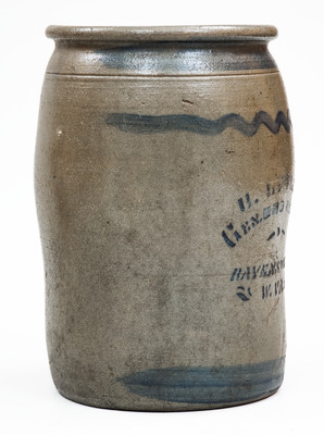 Rare RAVENSWOOD, W. VA Stoneware Advertising Jar