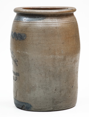 Rare RAVENSWOOD, W. VA Stoneware Advertising Jar