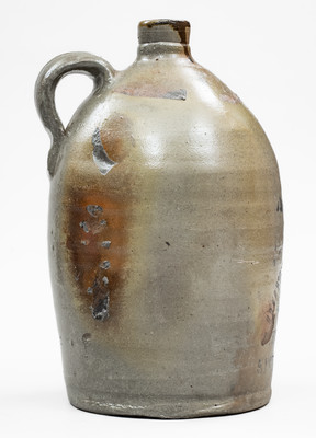 Rare SISTERSVILLE, W. VA. Stoneware Stenciled Advertising Jug