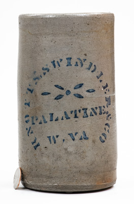 KNOTTS, SWINDLER, & CO. / PALATINE / W. VA Stoneware Canning Jar