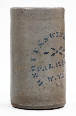 KNOTTS, SWINDLER, & CO. / PALATINE / W. VA Stoneware Canning Jar