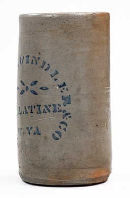 KNOTTS, SWINDLER, & CO. / PALATINE / W. VA Stoneware Canning Jar