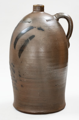 3 Gal. WHEELING, W. VA Stoneware Advertising Jug, probably Palatine, West Virginia