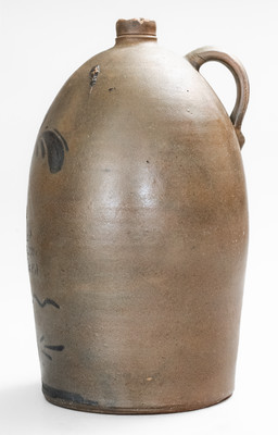 3 Gal. BEN BAER / CHARLESTON, W. VA Stoneware Stenciled Advertising Jug