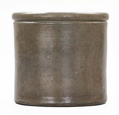 Small WHEELING, W. VA Stenciled Stoneware Advertising Butter Crock