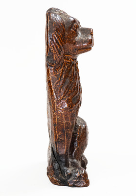 Unusual Flat-Back Sewer Tile Spaniel Doorstop