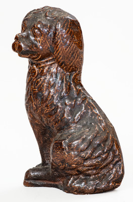 Unusual Flat-Back Sewer Tile Spaniel Doorstop
