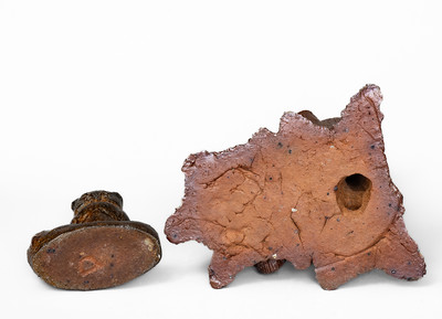 Lot of Two: Owl-Themed Sewer Tile Pieces, probably Ohio