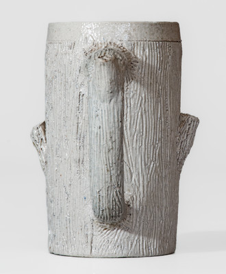 Exceptional Stoneware Presentation Mug w/ Applied Dog Scene, 