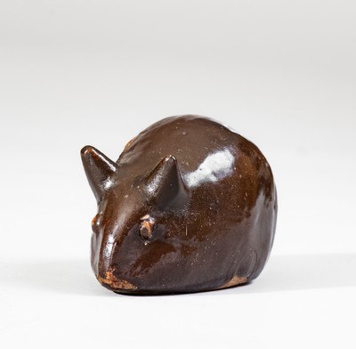 Extremely Rare Utica, NY Stoneware Toy Mouse Figure, 