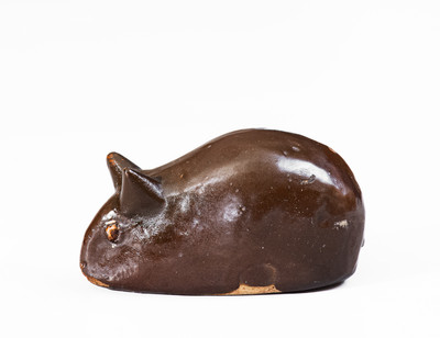 Extremely Rare Utica, NY Stoneware Toy Mouse Figure, 