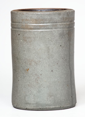Western PA Stoneware Jar w/ Cobalt-Stenciled Floral Motif, c1875