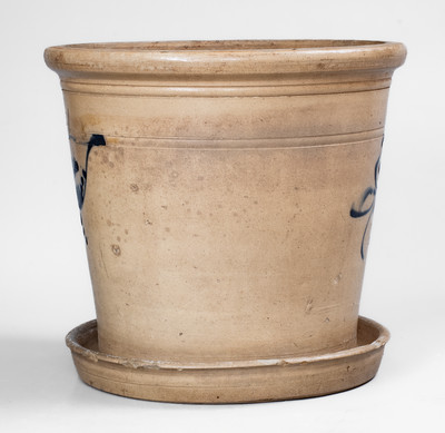 Scarce Large-Sized HAXSTUN & CO. / FORT EDWARD, NY Stoneware Flowerpot