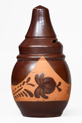 Extremely Rare Handled Tanware Bank, New Geneva or Greensboro, PA, c1885