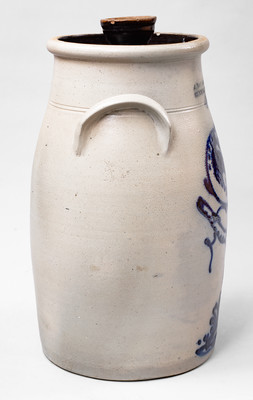Exceptional 4 Gal. J. NORTON & CO. / BENNINGTON, VT Stoneware Pheasant Churn