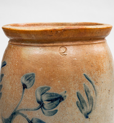 2 Gal. Maryland Stoneware Jar w/ Floral Decoration, circa 1875