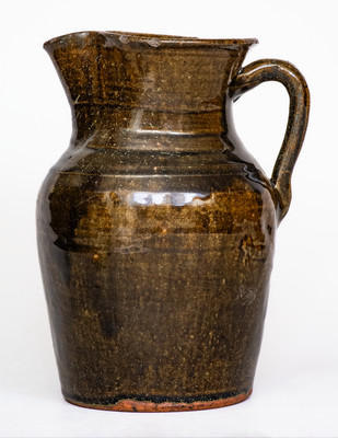 Scarce PENLAND (Buncombe County, NC) Alkaline-Glazed Stoneware Pitcher