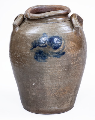 3 Gal. attrib. J. P. Schermerhorn, Richmond, VA Stoneware Jar w/ Floral Decoration