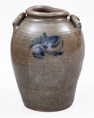 3 Gal. attrib. J. P. Schermerhorn, Richmond, VA Stoneware Jar w/ Floral Decoration