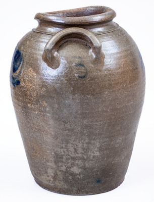 3 Gal. attrib. J. P. Schermerhorn, Richmond, VA Stoneware Jar w/ Floral Decoration