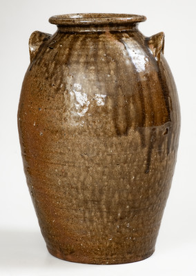 Alkaline-Glazed Catawba Valley, NC Stoneware Jar, 19th century