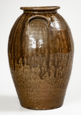 Alkaline-Glazed Catawba Valley, NC Stoneware Jar, 19th century