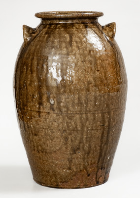 Alkaline-Glazed Catawba Valley, NC Stoneware Jar, 19th century