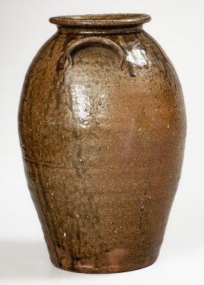 Alkaline-Glazed Catawba Valley, NC Stoneware Jar, 19th century