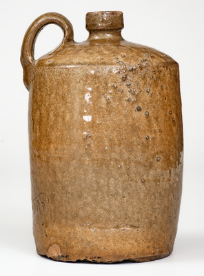 Rare S.C. DISPENSARY Stoneware Jug, attrib. J. G. Baynham, Trenton, Edgefield District, SC