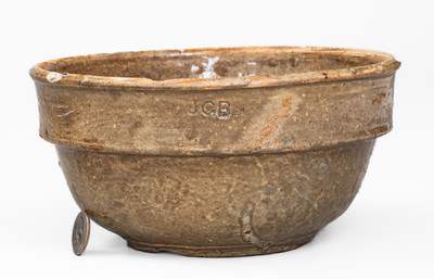 Scarce JGB (J.G. Baynham, Trenton, South Carolina) Stoneware Bowl