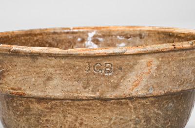 Scarce JGB (J.G. Baynham, Trenton, South Carolina) Stoneware Bowl