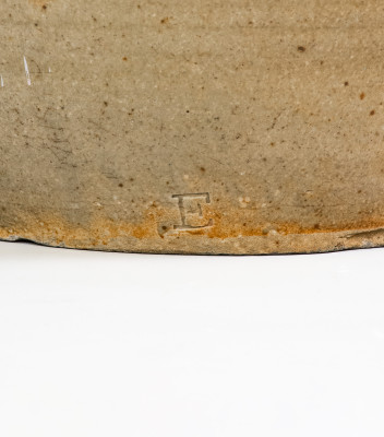 Exceedingly Rare and Important Two-Gallon Alkaline-Glazed Stoneware Dated Jug, Inscribed 