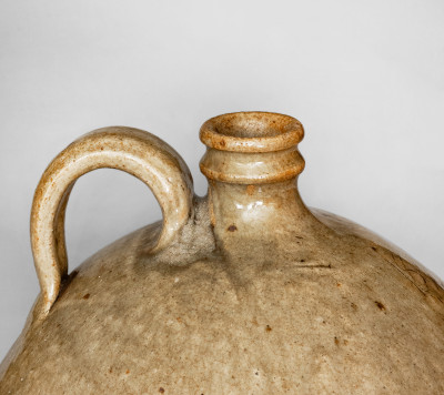 Exceedingly Rare and Important Two-Gallon Alkaline-Glazed Stoneware Dated Jug, Inscribed 