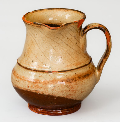 Miniature Redware Cream Pitcher, possibly Hagerstown, MD, early 19th century