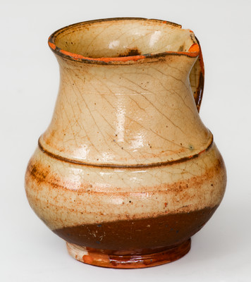 Miniature Redware Cream Pitcher, possibly Hagerstown, MD, early 19th century